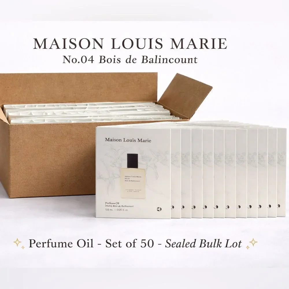 🌿 Maison Louis Marie No.04 Bois de Balincourt Perfume Oil Sample Set, Lot of 50 - Picture 1 of 14